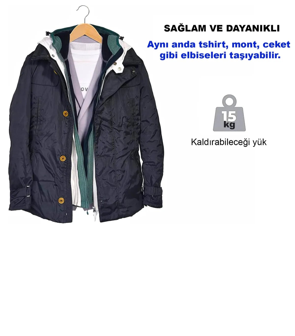 20 Adet Ahşap Görünümlü Beyaz Askılık – Modern &amp; Şık Tasarım